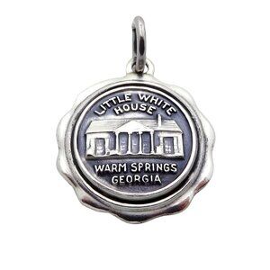 Vintage Sterling Silver Roosevelt's White House Warm Springs Georgia Charm